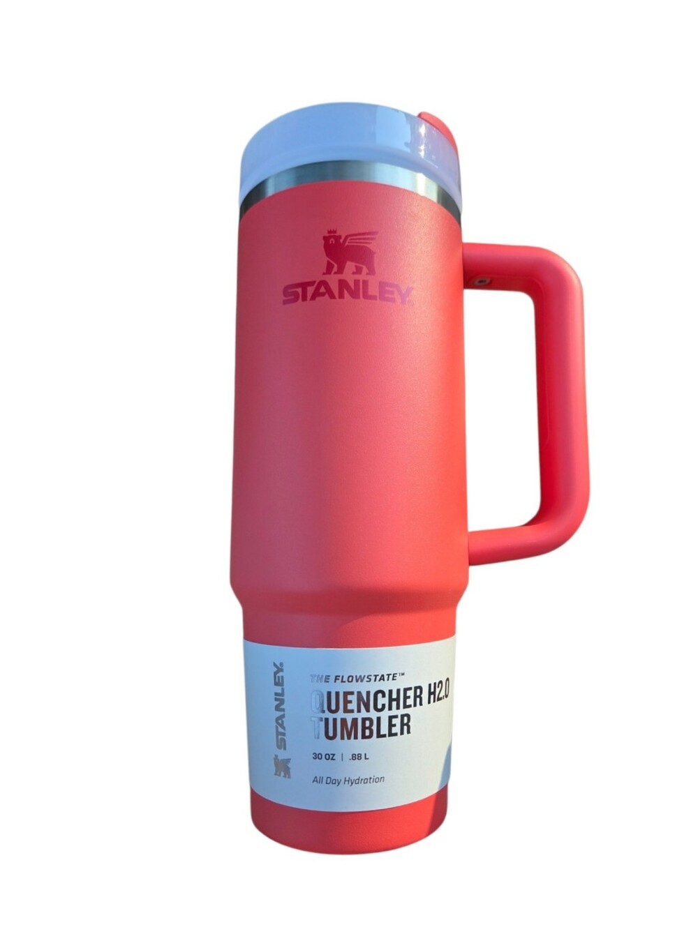 Stanley Quencher H2.0 FlowState Tumbler 30oz Vibrant Hot Coral Accessories Too! - Picture 1 of 8